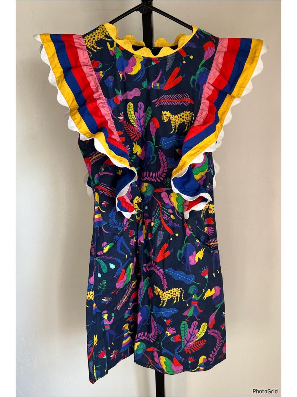 Celia B Navy Printed Animal Abstract Act Mini Dress